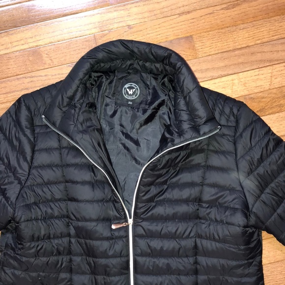 Macy's Jackets & Coats New Black Puffer With Gold Zippers Coat Size